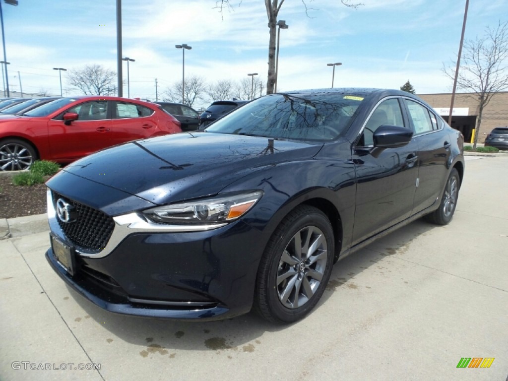 2018 Mazda6 Sport - Deep Crystal Blue Mica / Black photo #1