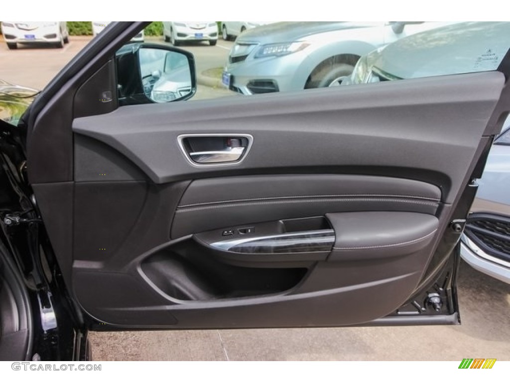 2019 Acura TLX V6 Sedan Ebony Door Panel Photo #127023373