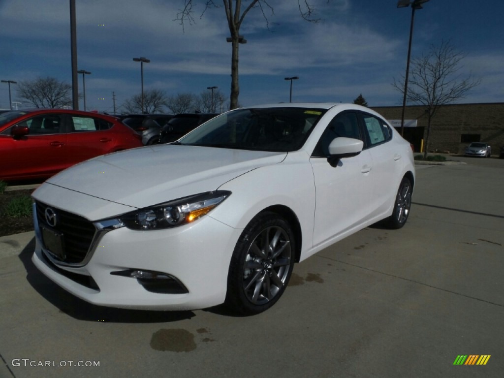 2018 MAZDA3 Touring 4 Door - Snowflake White Pearl Mica / Black photo #1