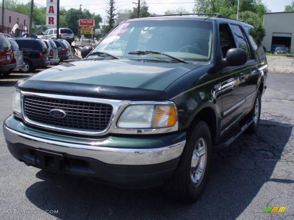2001 Expedition XLT - Dark Highland Green Metallic / Medium Parchment photo #2