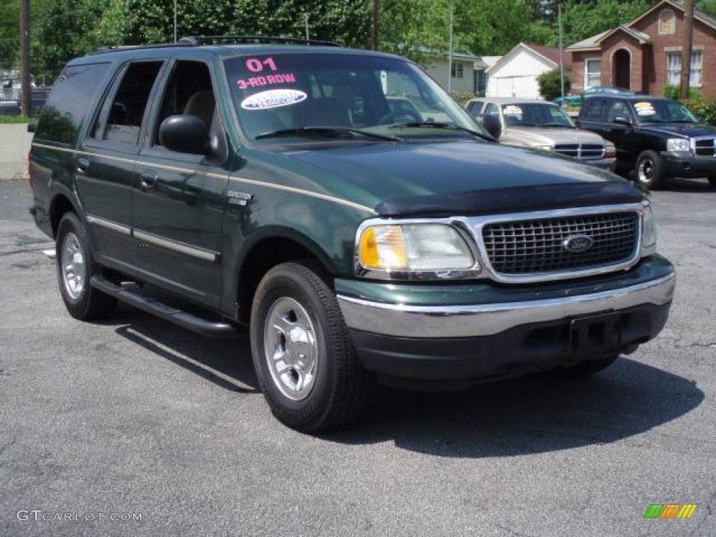 2001 Expedition XLT - Dark Highland Green Metallic / Medium Parchment photo #4