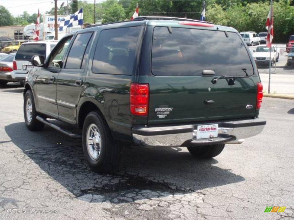 2001 Expedition XLT - Dark Highland Green Metallic / Medium Parchment photo #7