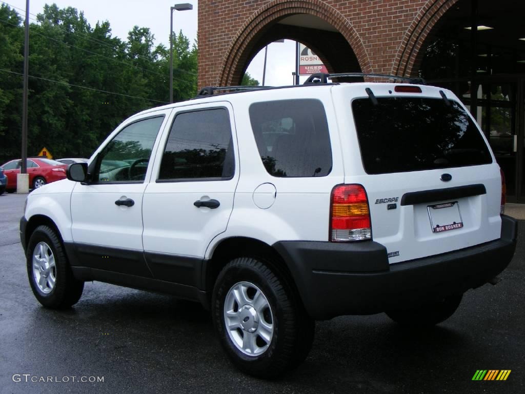 2003 Escape XLT V6 4WD - Oxford White / Medium Dark Pebble photo #4