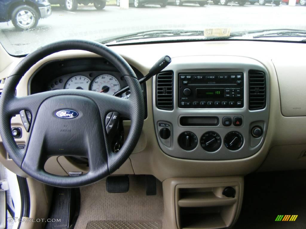 2003 Escape XLT V6 4WD - Oxford White / Medium Dark Pebble photo #8
