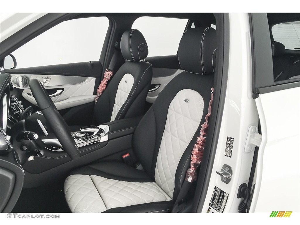 designo Platinum White Pearl/Black Interior 2018 Mercedes-Benz GLC AMG 43 4Matic Photo #127030183