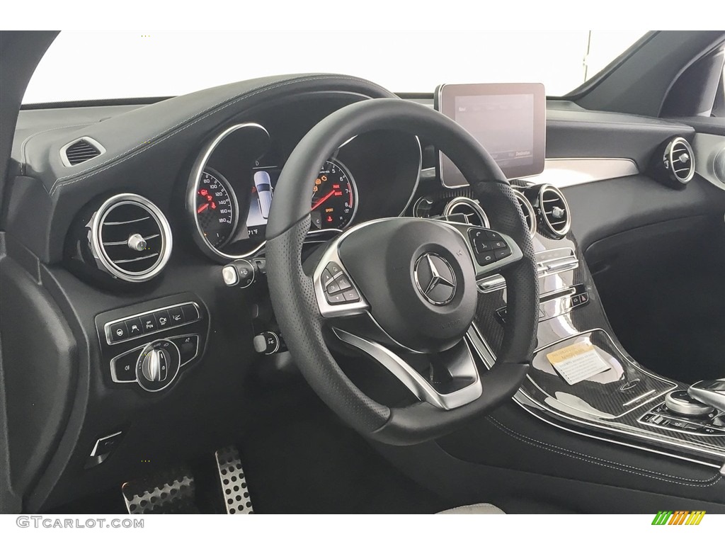 2018 Mercedes-Benz GLC AMG 43 4Matic designo Platinum White Pearl/Black Dashboard Photo #127030267