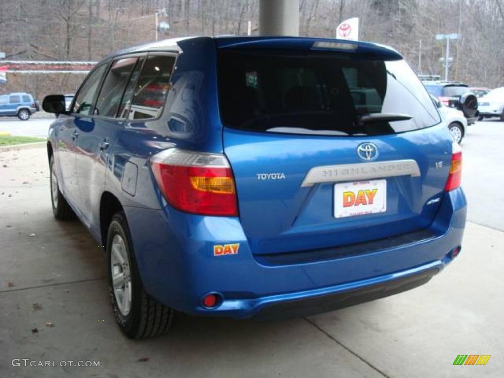 2008 Highlander 4WD - Blue Streak Metallic / Ash Gray photo #4