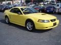 2002 Zinc Yellow Ford Mustang V6 Coupe  photo #2