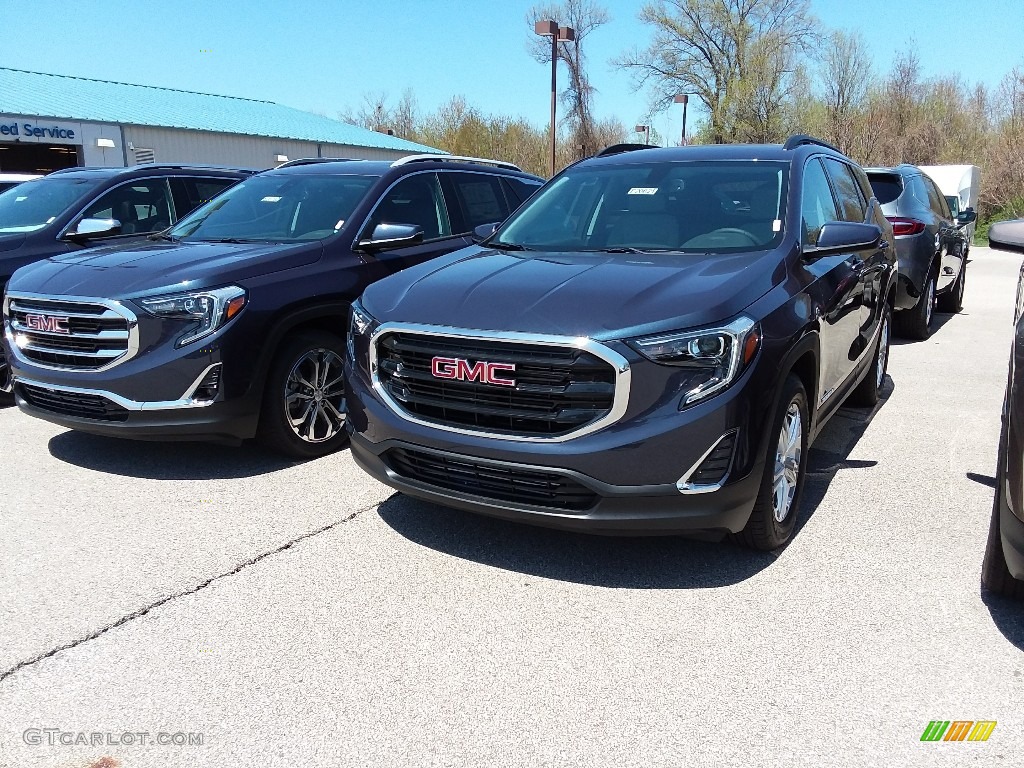 2018 Terrain SLE - Blue Steel Metallic / Medium Ash Gray/­Jet Black photo #1