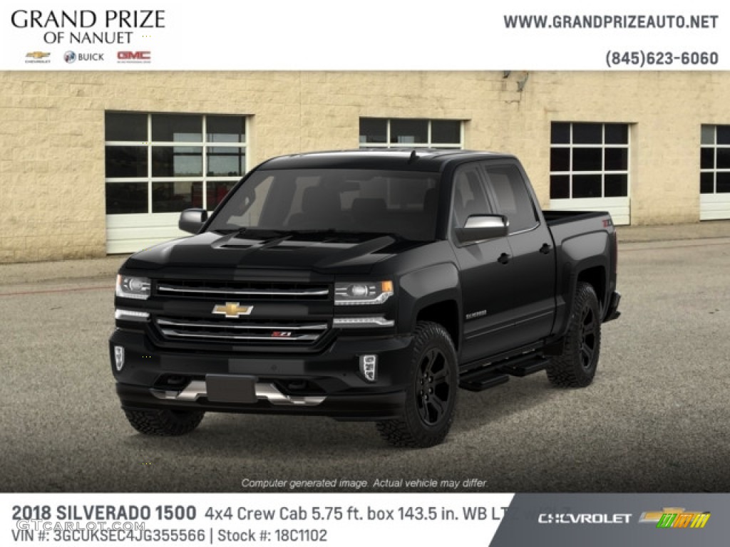 2018 Silverado 1500 LTZ Crew Cab 4x4 - Black / Jet Black photo #1