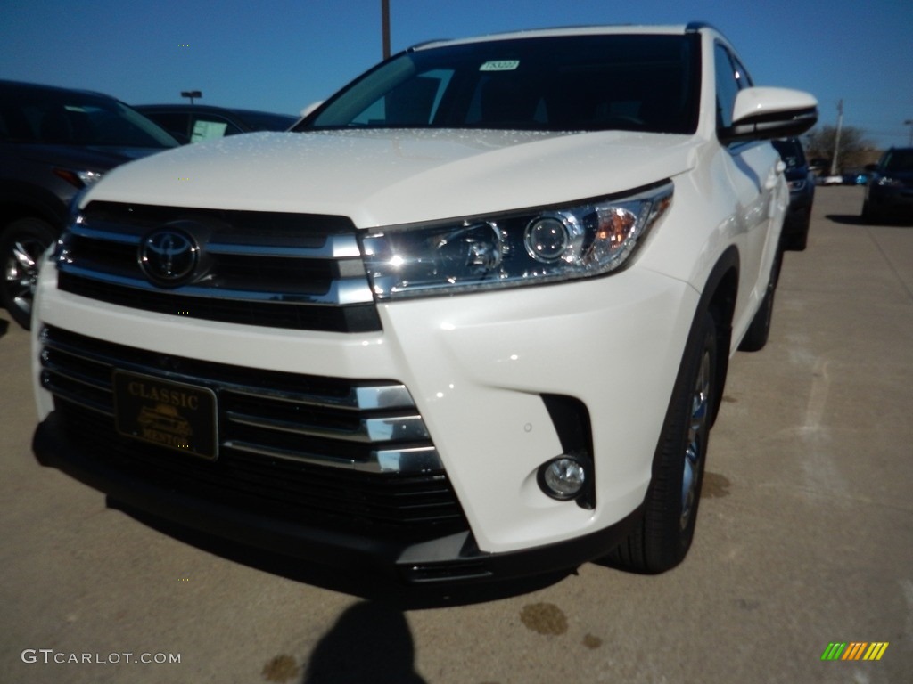 2018 Highlander Limited AWD - Blizzard White Pearl / Black photo #1