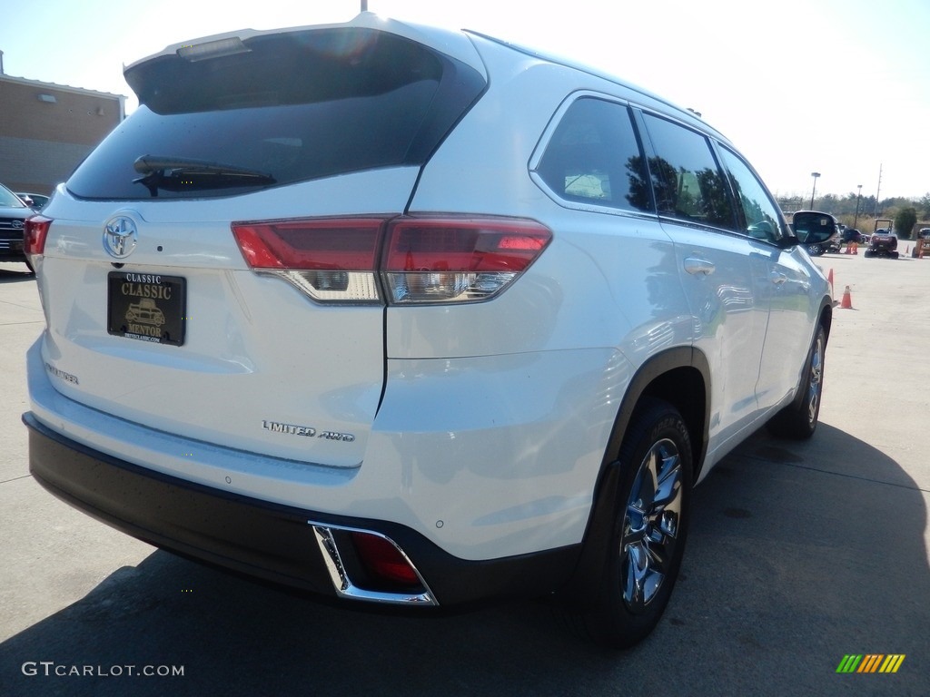 2018 Highlander Limited AWD - Blizzard White Pearl / Black photo #2