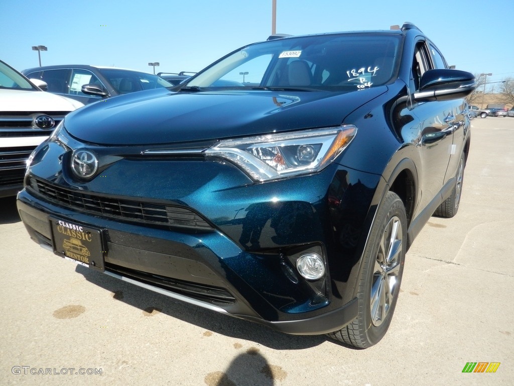 2018 RAV4 Limited AWD - Galactic Aqua Mica / Ash photo #1