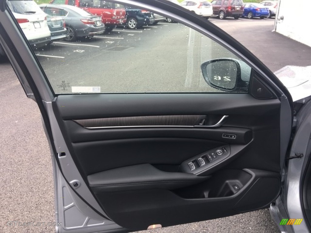 2018 Honda Accord Touring Hybrid Sedan Black Door Panel Photo #127050440