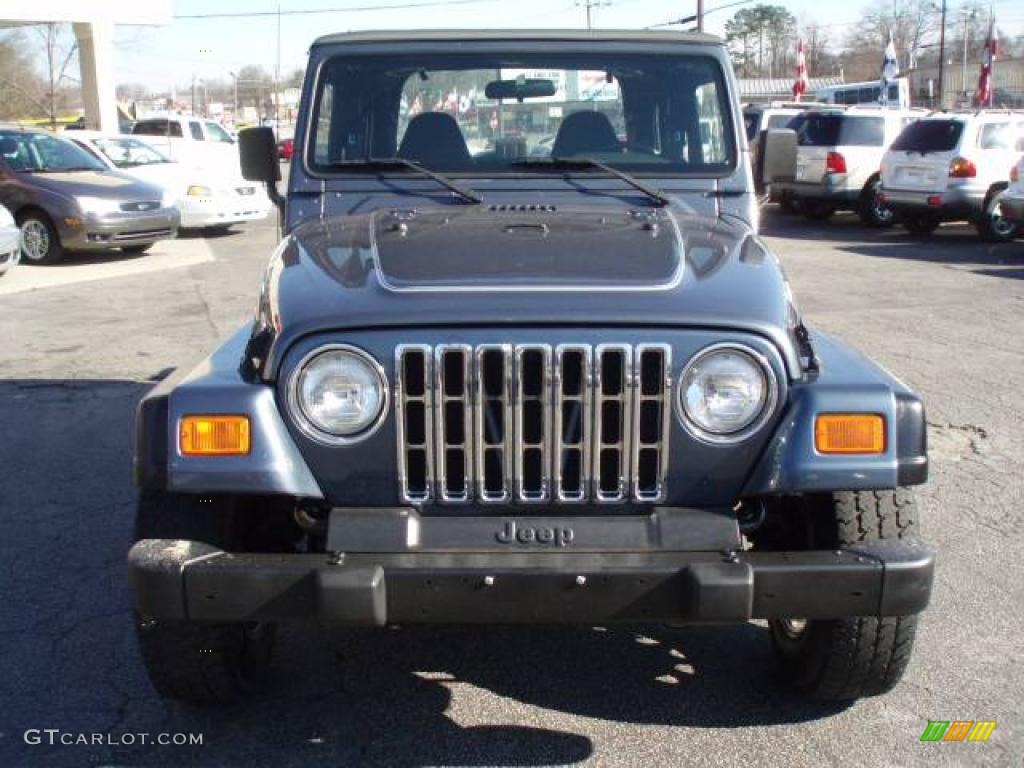 2001 Wrangler Sport 4x4 - Steel Blue Pearl / Agate Black photo #3