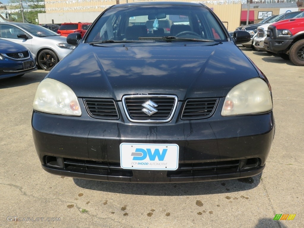 2005 Forenza S Sedan - Fantasy Black Metallic / Gray photo #4