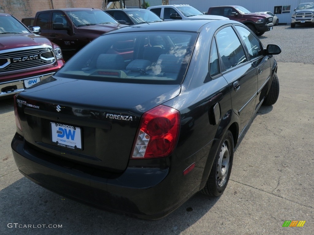 2005 Forenza S Sedan - Fantasy Black Metallic / Gray photo #9