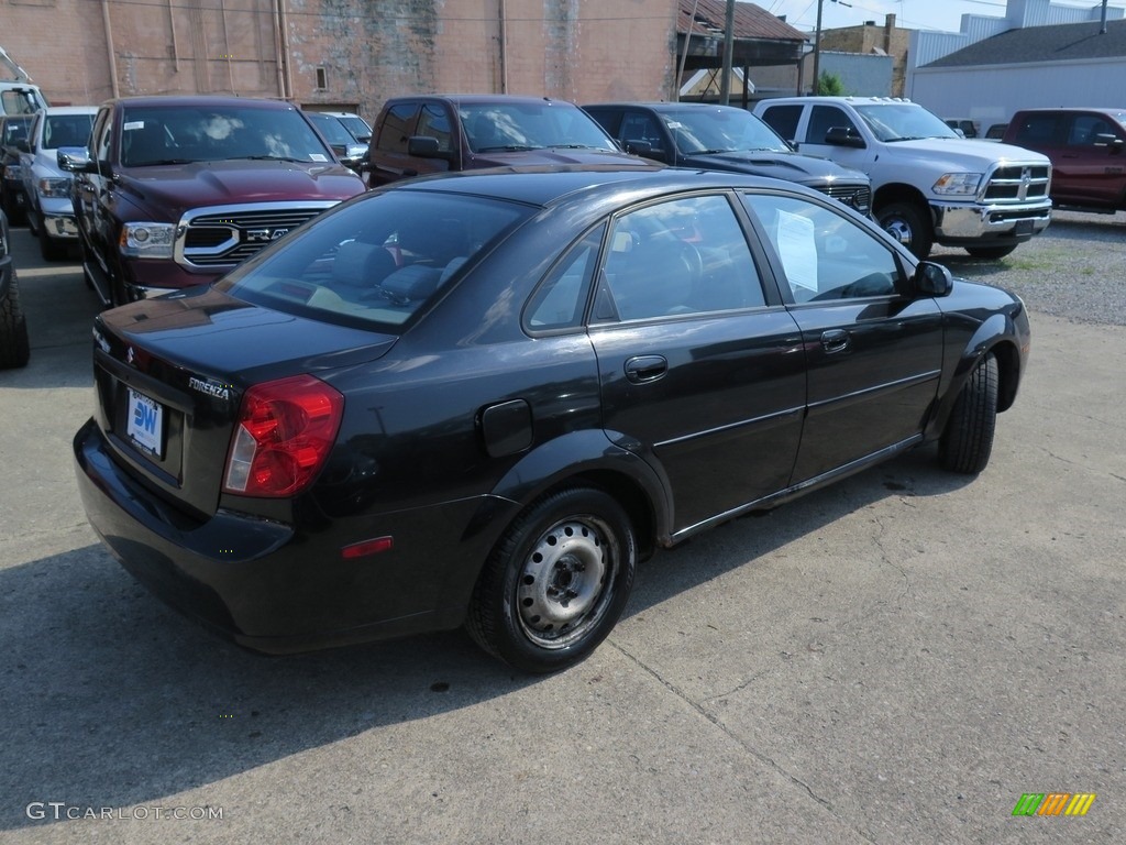 2005 Forenza S Sedan - Fantasy Black Metallic / Gray photo #10