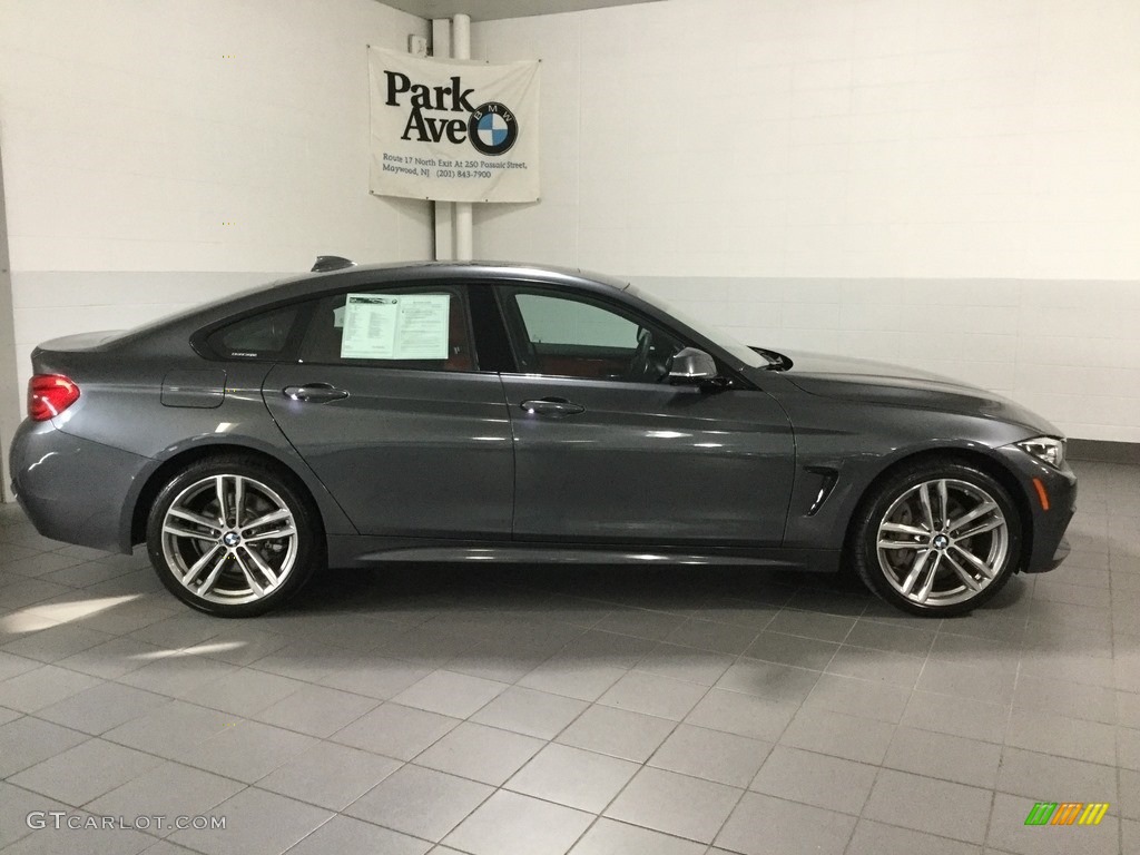 2018 4 Series 430i xDrive Gran Coupe - Mineral Grey Metallic / Coral Red photo #6