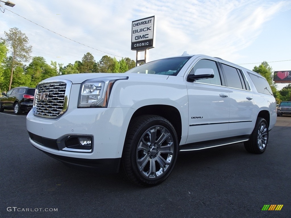 2018 Yukon XL Denali - Summit White / Cocoa/Shale photo #3