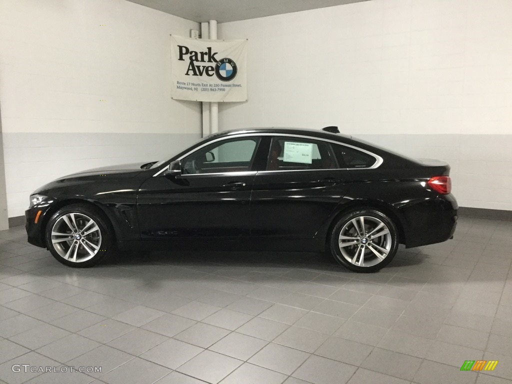 2018 4 Series 430i xDrive Gran Coupe - Jet Black / Coral Red photo #2