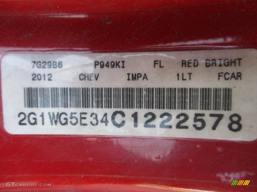 2012 Impala LT - Victory Red / Ebony photo #19