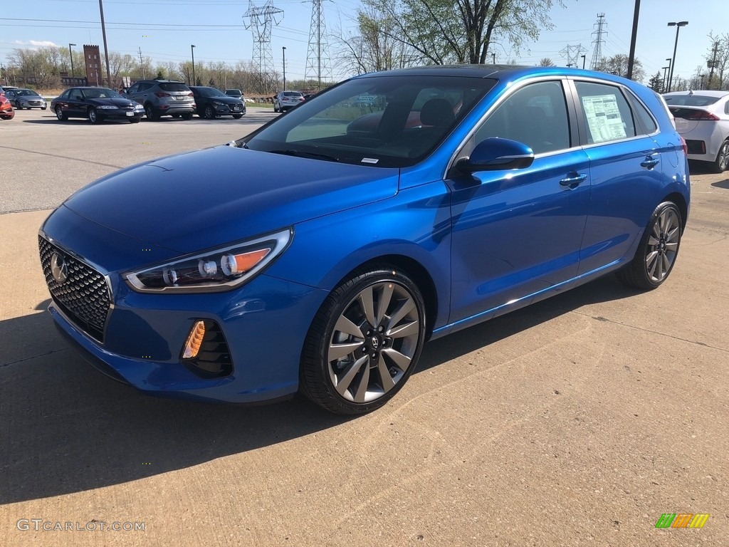 2018 Elantra GT Sport - Electric Blue Metallic / Black photo #1