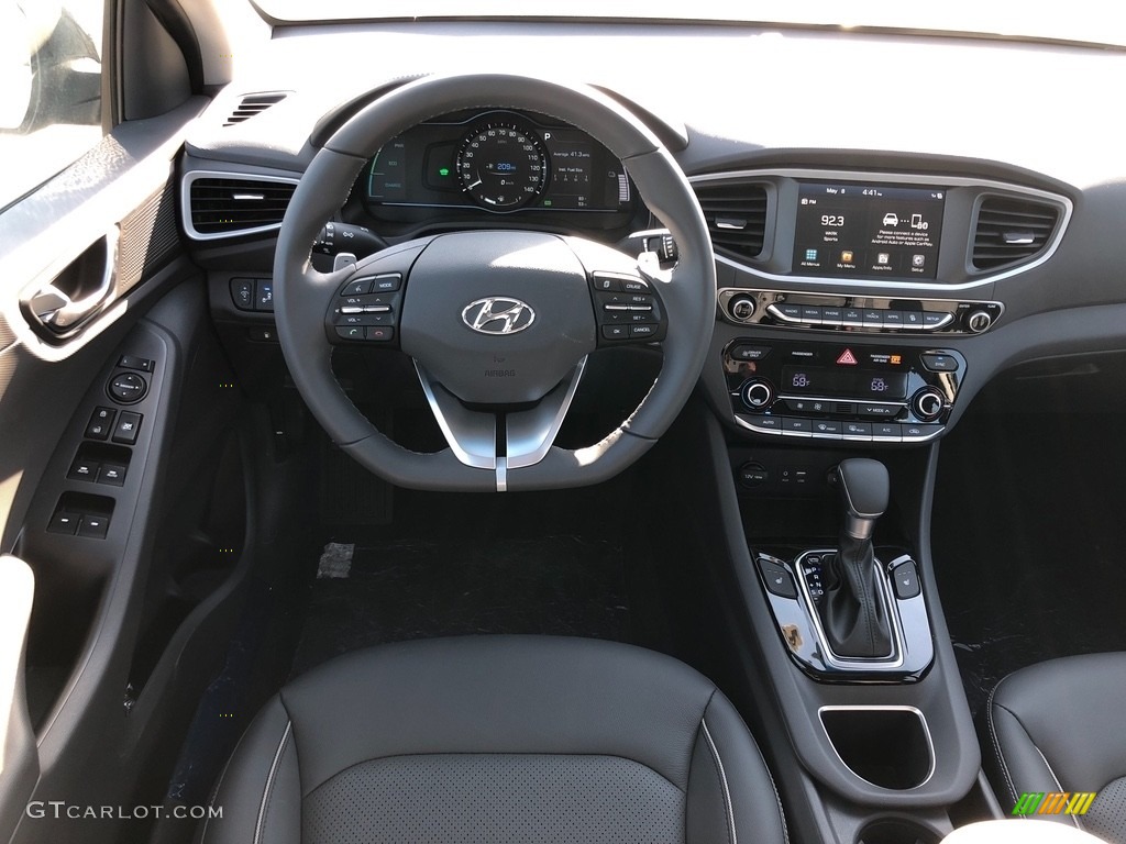 2018 Hyundai Ioniq Hybrid Limited Charcoal Black Dashboard Photo #127068540