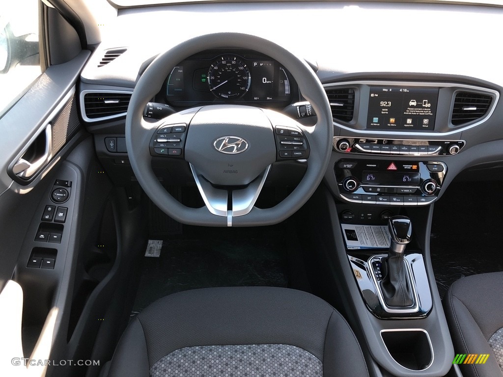 2018 Hyundai Ioniq Hybrid Blue Charcoal Black Dashboard Photo #127068747