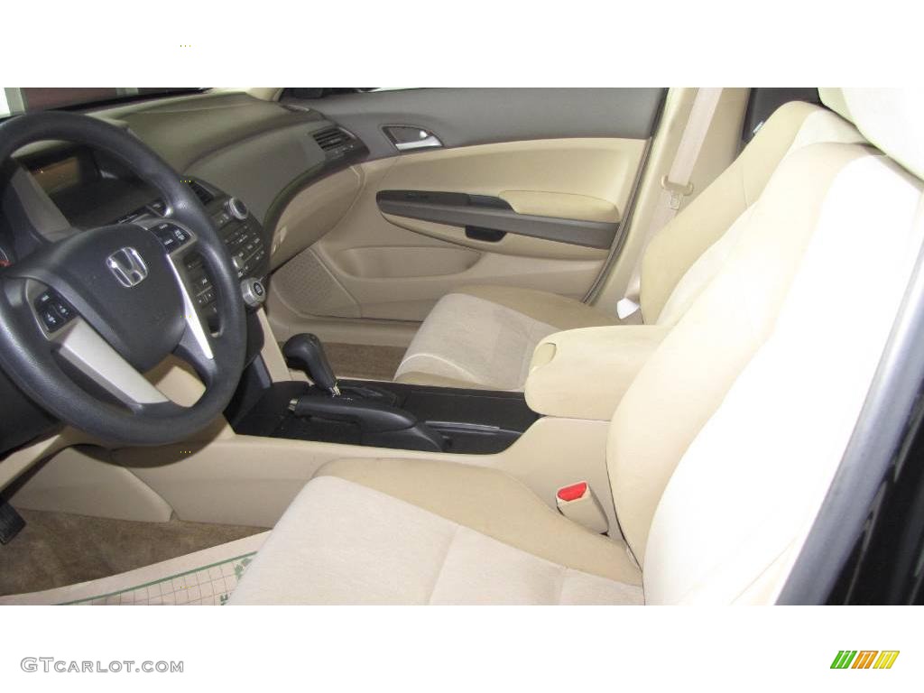 2009 Accord LX Sedan - Crystal Black Pearl / Ivory photo #2