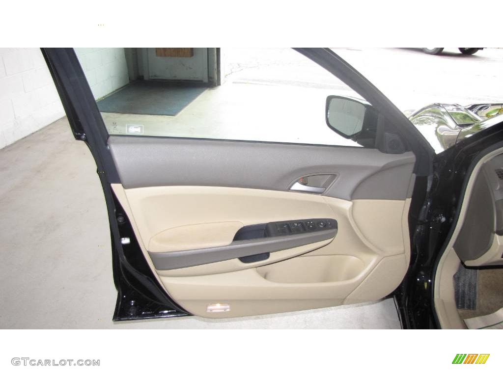2009 Accord LX Sedan - Crystal Black Pearl / Ivory photo #3