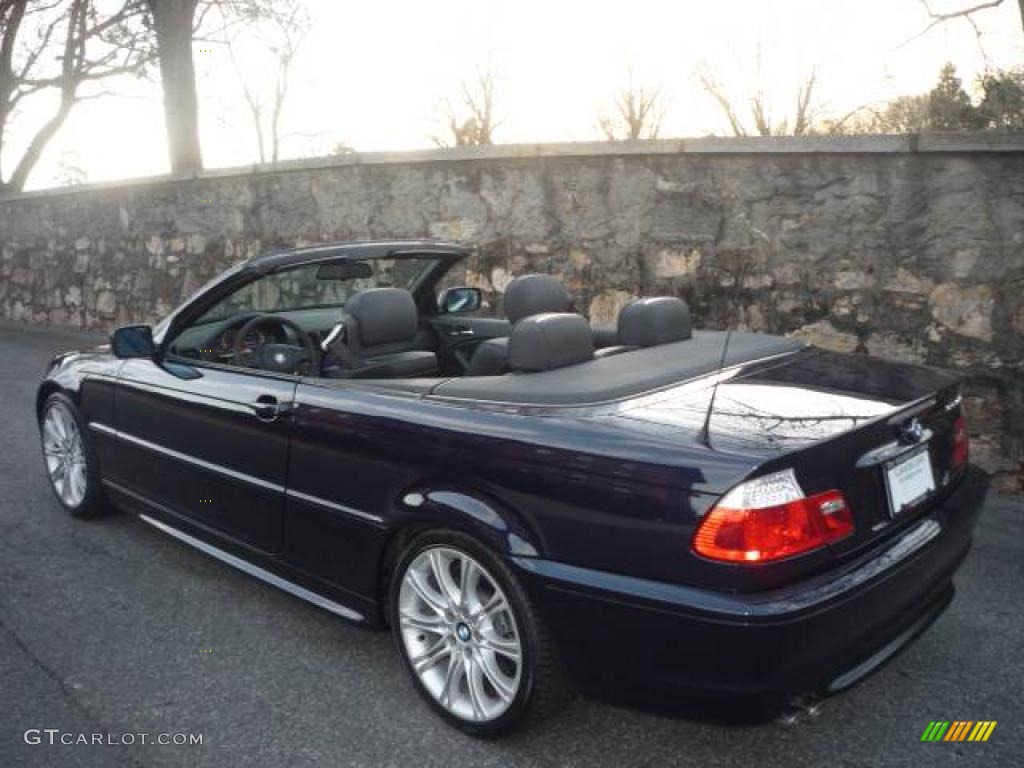2005 3 Series 330i Convertible - Monaco Blue Metallic / Black photo #4