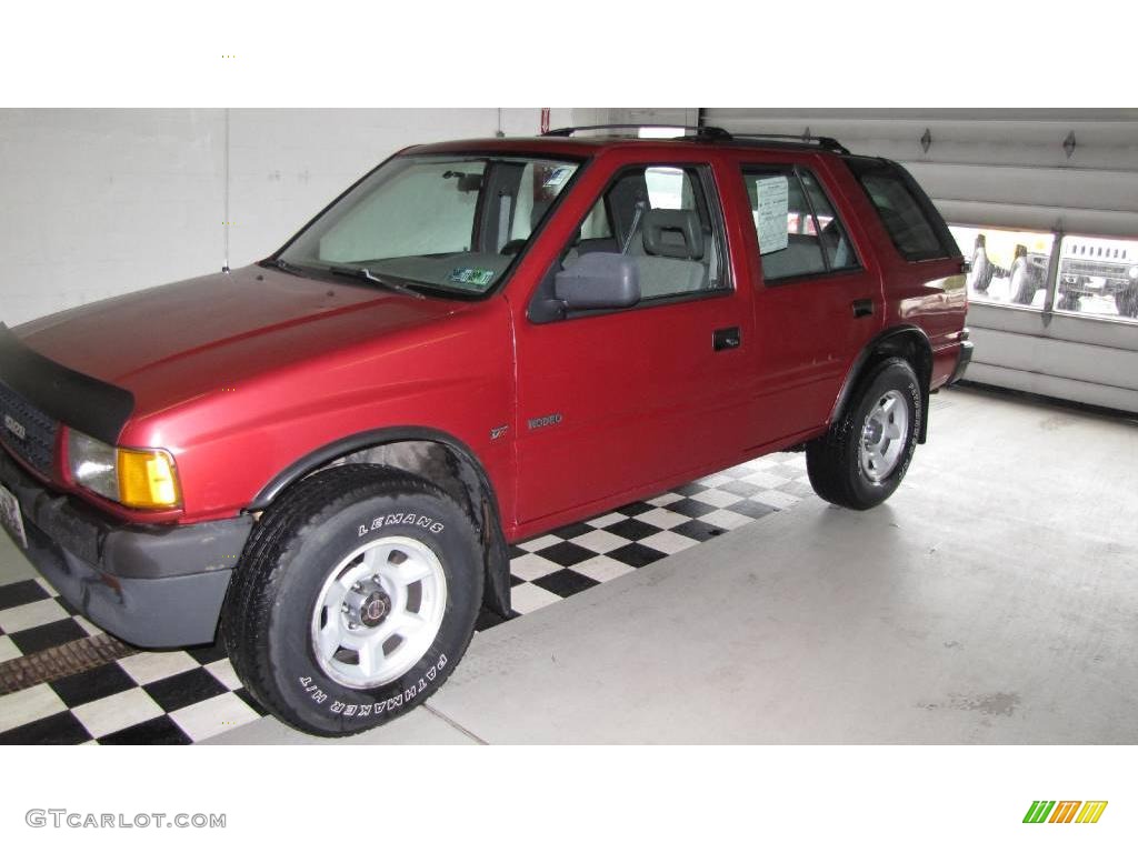 1995 Rodeo LS 4WD - Claret Red Mica / Gray photo #3