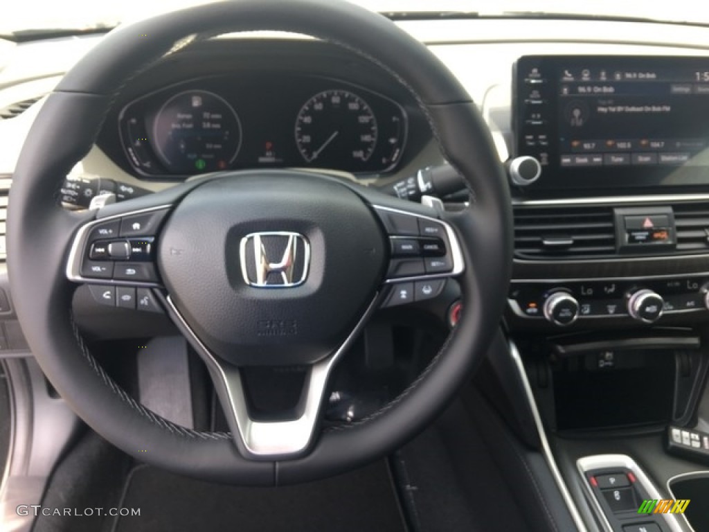 2018 Honda Accord EX-L Sedan Black Steering Wheel Photo #127072272