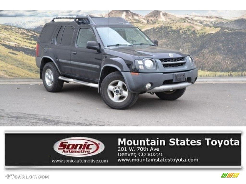 2003 Xterra XE V6 4x4 - Super Black / Gray photo #1