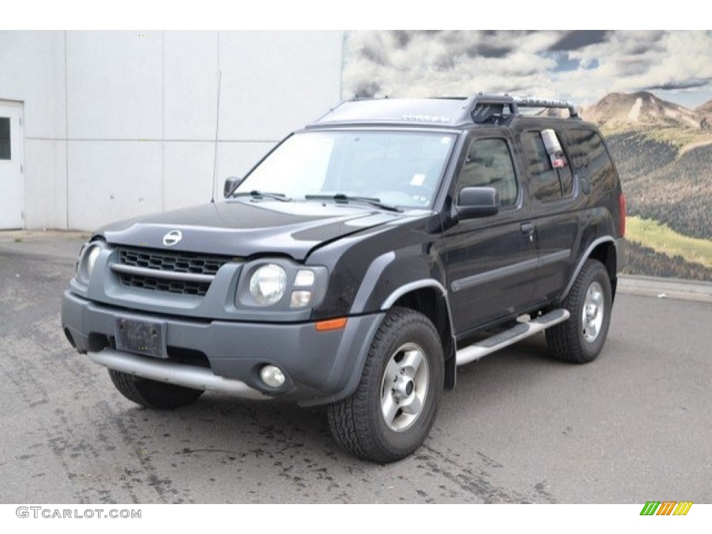 2003 Xterra XE V6 4x4 - Super Black / Gray photo #3