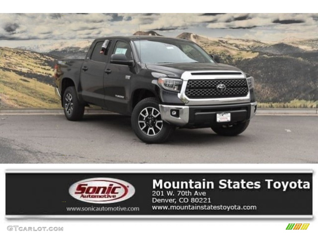 2018 Tundra SR5 CrewMax 4x4 - Midnight Black Metallic / Black photo #1