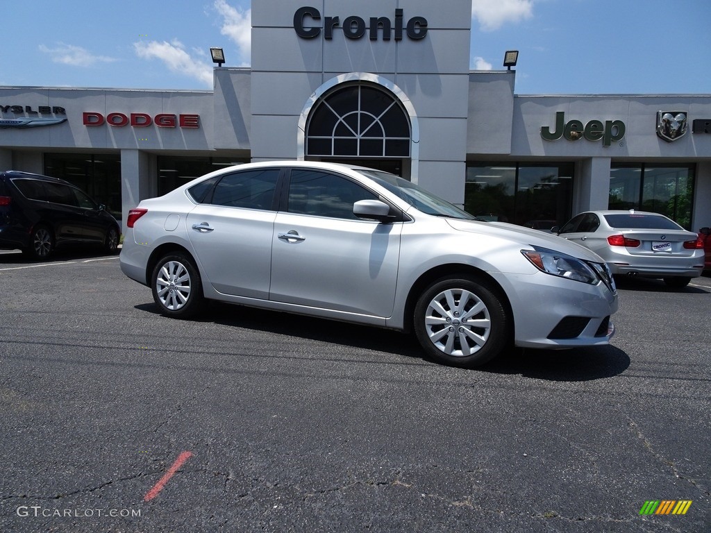 2017 Sentra SV - Brilliant Silver / Charcoal photo #1