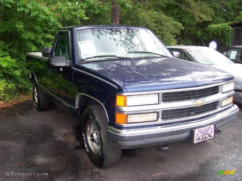 2000 Silverado 2500 LS Regular Cab - Indigo Blue Metallic / Graphite photo #1