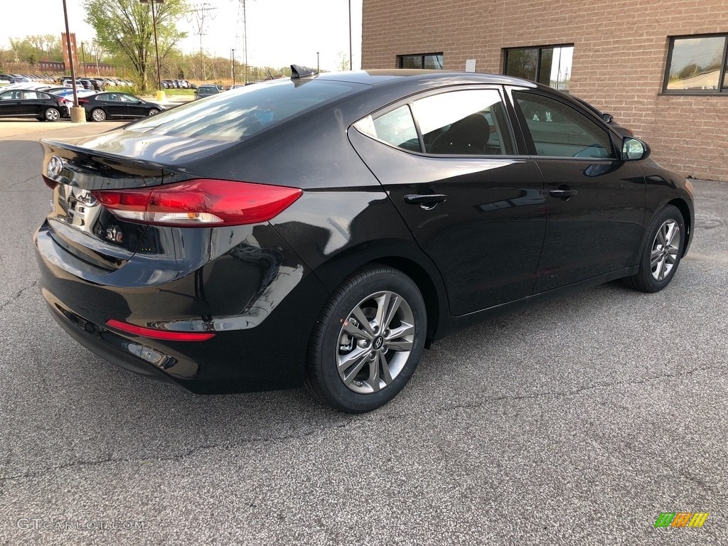 2018 Elantra Value Edition - Phantom Black / Black photo #2