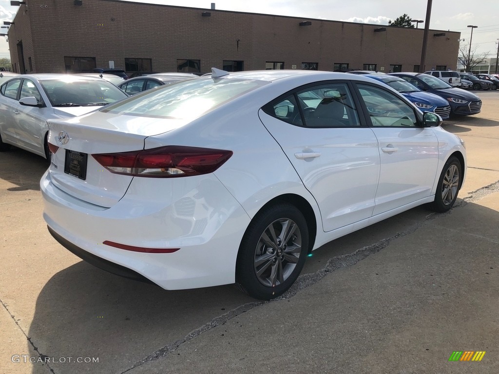 2018 Elantra SEL - Quartz White Pearl / Beige photo #2