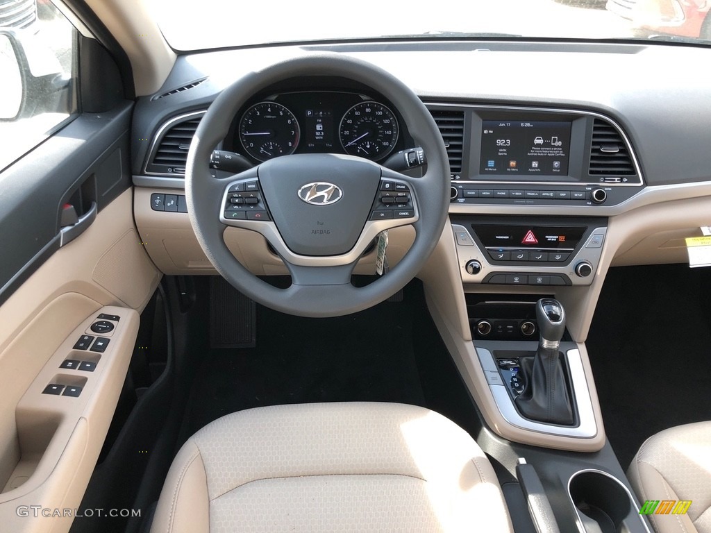 2018 Elantra SEL - Quartz White Pearl / Beige photo #3