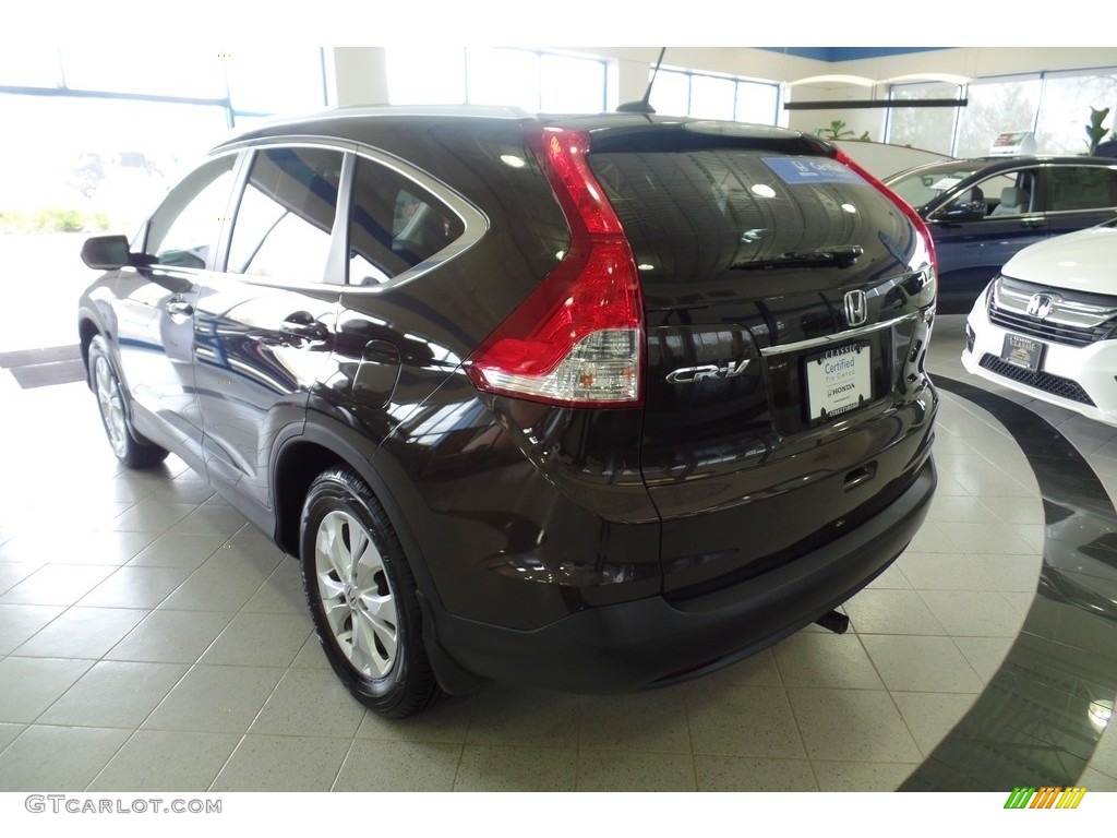 2013 CR-V EX-L AWD - Kona Coffee Metallic / Black photo #9