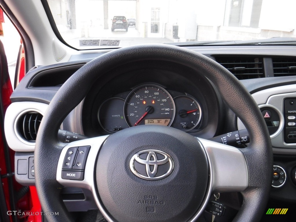 2012 Yaris LE 5 Door - Absolutely Red / Ash Gray photo #18