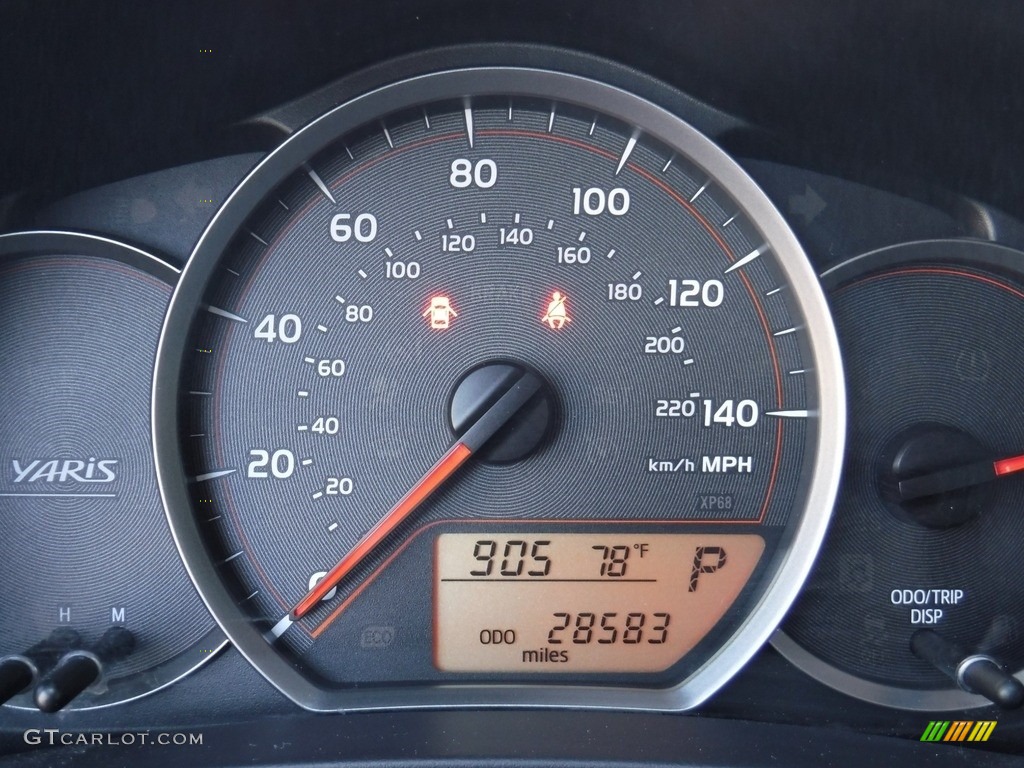 2012 Yaris LE 5 Door - Absolutely Red / Ash Gray photo #25