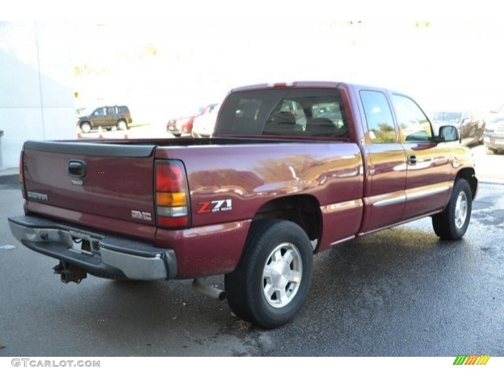 2005 Sierra 1500 SLE Extended Cab 4x4 - Sport Red Metallic / Neutral photo #7