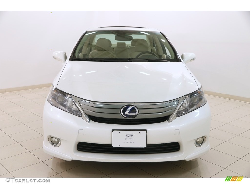 2010 HS 250h Hybrid Premium - Starfire White Pearl / Parchment photo #2