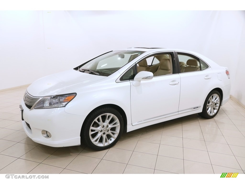 2010 HS 250h Hybrid Premium - Starfire White Pearl / Parchment photo #3