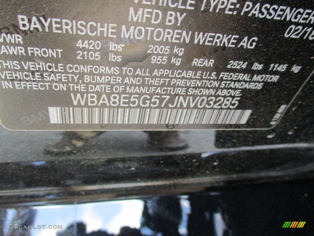2018 3 Series 320i xDrive Sedan - Jet Black / Black photo #14