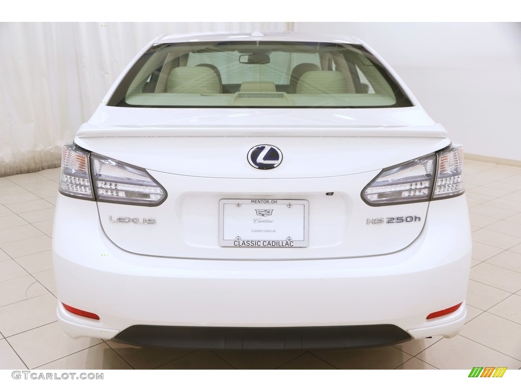 2010 HS 250h Hybrid Premium - Starfire White Pearl / Parchment photo #31
